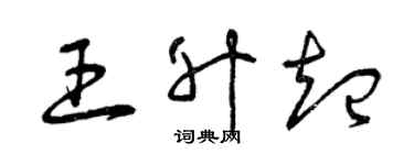 曾庆福王升起草书个性签名怎么写