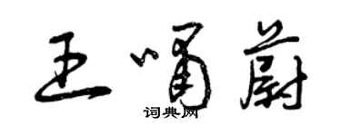 曾庆福王啸蔚草书个性签名怎么写