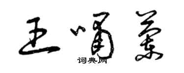 曾庆福王啸兰草书个性签名怎么写
