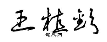 曾庆福王植钦草书个性签名怎么写