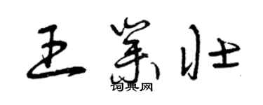 曾庆福王业壮草书个性签名怎么写