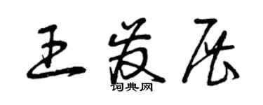 曾庆福王发展草书个性签名怎么写