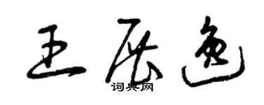曾庆福王展逸草书个性签名怎么写