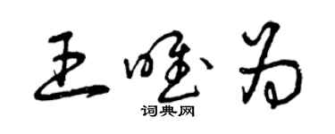 曾庆福王唯为草书个性签名怎么写