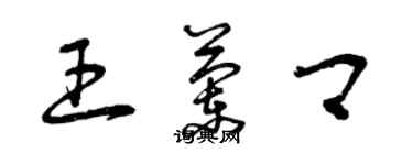 曾庆福王兰卿草书个性签名怎么写