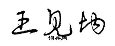 曾庆福王见均草书个性签名怎么写