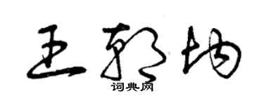 曾庆福王朝均草书个性签名怎么写