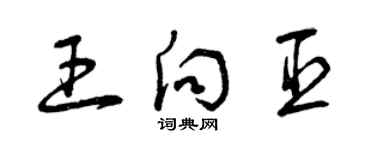 曾庆福王向臣草书个性签名怎么写