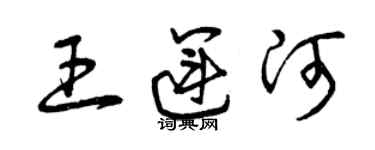 曾庆福王运河草书个性签名怎么写