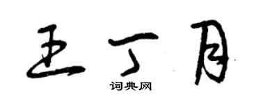 曾庆福王丁月草书个性签名怎么写