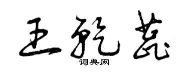 曾庆福王乾蕊草书个性签名怎么写