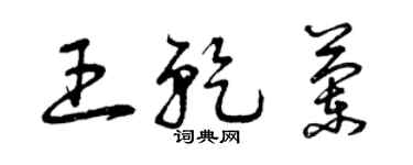 曾庆福王乾兰草书个性签名怎么写
