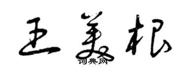 曾庆福王美根草书个性签名怎么写