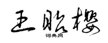 曾庆福王昭樱草书个性签名怎么写