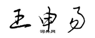 曾庆福王申易草书个性签名怎么写