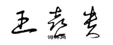 曾庆福王喜贵草书个性签名怎么写