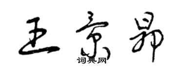 曾庆福王景昂草书个性签名怎么写