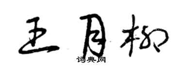 曾庆福王月柳草书个性签名怎么写