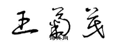 曾庆福王菊茂草书个性签名怎么写