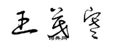 曾庆福王茂寒草书个性签名怎么写