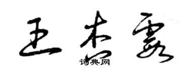 曾庆福王杏霞草书个性签名怎么写