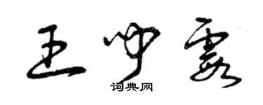 曾庆福王闻霞草书个性签名怎么写