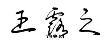 曾庆福王露之草书个性签名怎么写