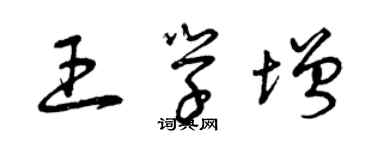曾庆福王学增草书个性签名怎么写