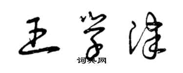 曾庆福王学津草书个性签名怎么写