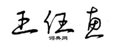 曾庆福王任惠草书个性签名怎么写