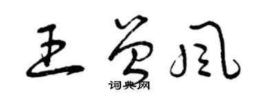 曾庆福王曾风草书个性签名怎么写