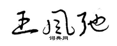 曾庆福王风弛草书个性签名怎么写