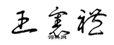 曾庆福王宪礼草书个性签名怎么写
