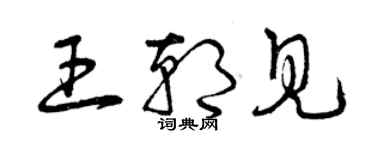 曾庆福王朝见草书个性签名怎么写
