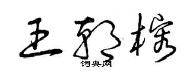 曾庆福王朝榕草书个性签名怎么写