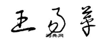 曾庆福王易苹草书个性签名怎么写