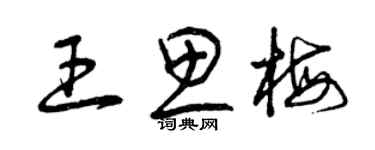 曾庆福王思梅草书个性签名怎么写