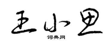 曾庆福王小思草书个性签名怎么写