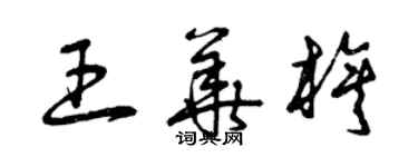 曾庆福王华旗草书个性签名怎么写