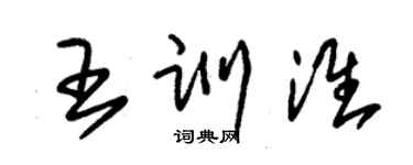 朱锡荣王训淮草书个性签名怎么写