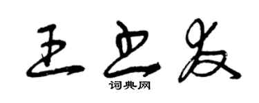 曾庆福王书友草书个性签名怎么写