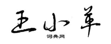 曾庆福王小革草书个性签名怎么写
