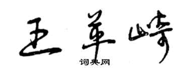 曾庆福王革崎草书个性签名怎么写