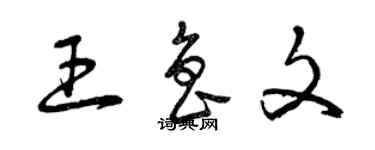 曾庆福王鲁文草书个性签名怎么写