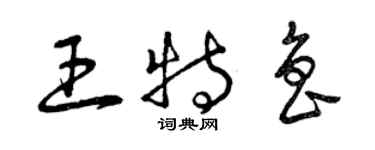 曾庆福王特鲁草书个性签名怎么写