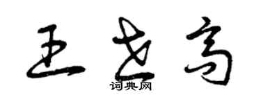 曾庆福王世高草书个性签名怎么写