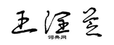 曾庆福王润芝草书个性签名怎么写