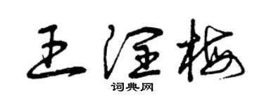 曾庆福王润梅草书个性签名怎么写