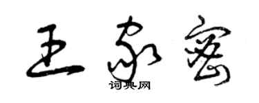曾庆福王家密草书个性签名怎么写