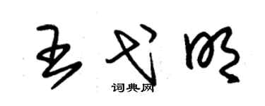 朱锡荣王弋明草书个性签名怎么写